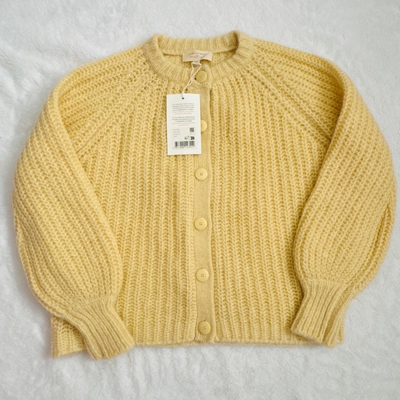 Sezane Emile cardigan butter yellow xxs with free tote bag/ NWT - Picture 2 of 13